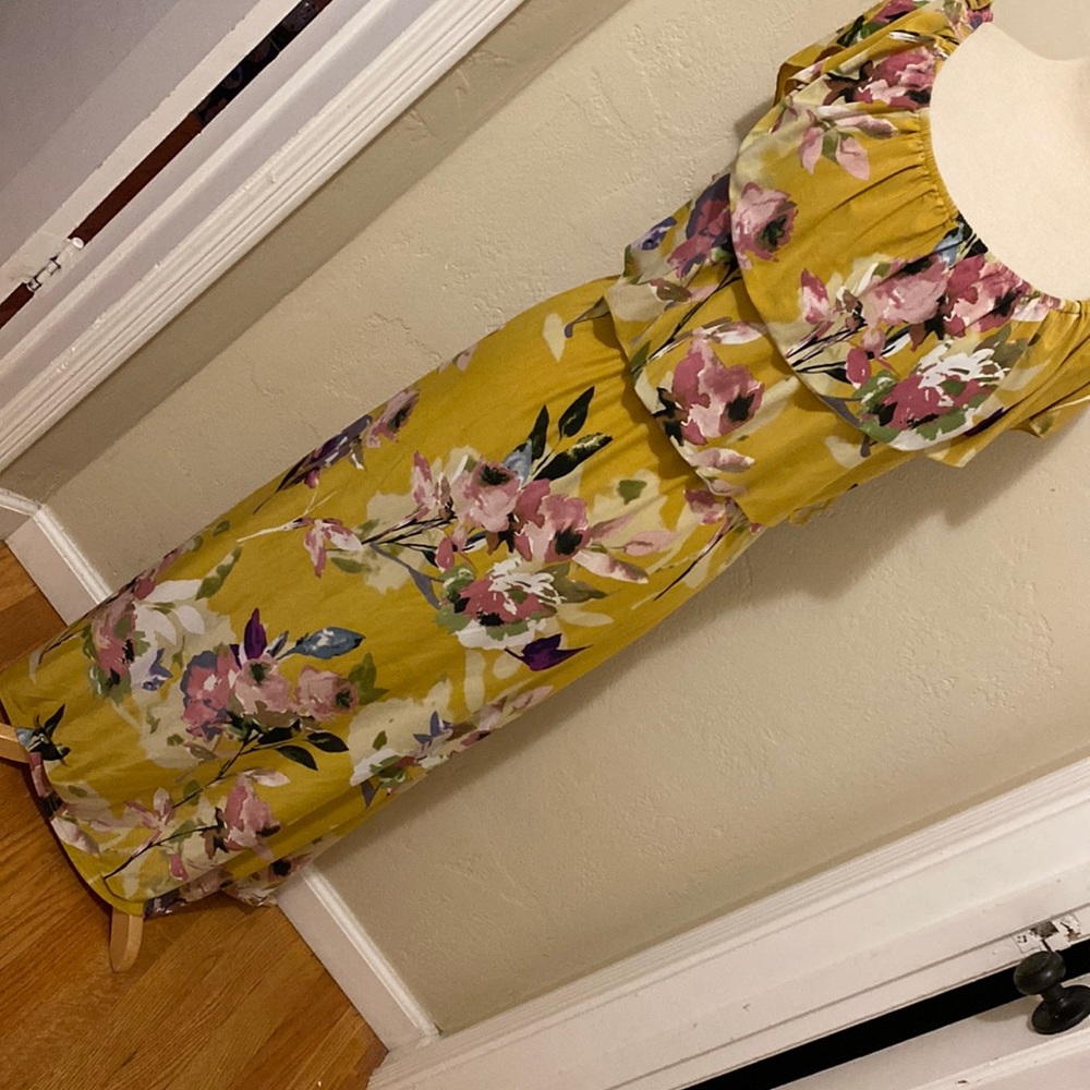 Yellow flora dress